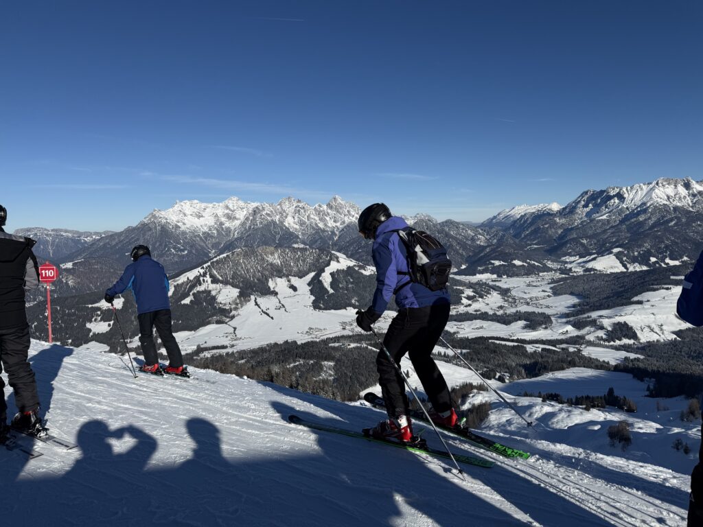 Abfahrt-Ski Piste in Fieberbrunn