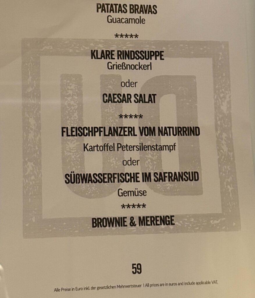 Tagesmenü Upside Down Fieberbrunn